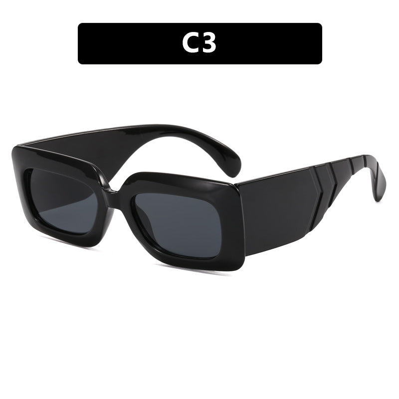 Retro Square Sunglasses with Snake Skin Pattern 2023