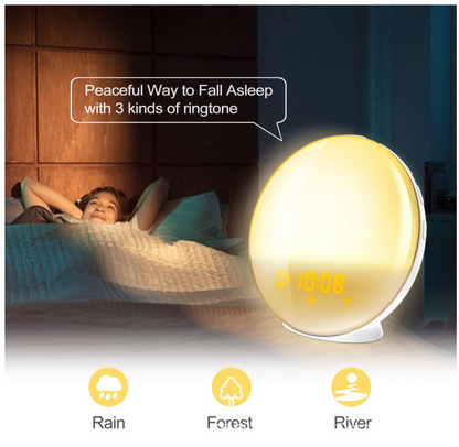 Creative Multifunctional LED Alarm Clock with Sunrise Simulation