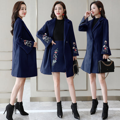 Chic Mid-Length Cardigan Set
