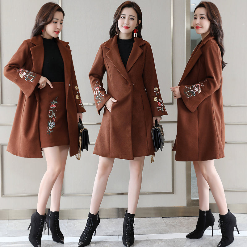 Chic Mid-Length Cardigan Set