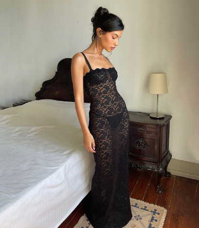 Transparentes Kleid, Spaghettiträgerkleid, Kleid