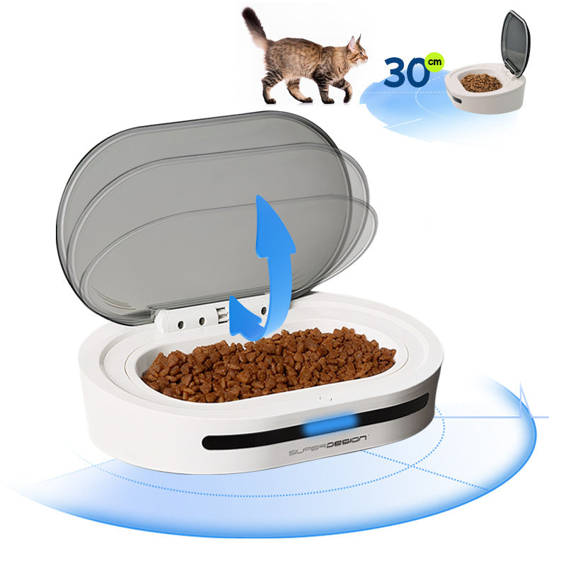 Pet Intelligent Automatic Feeder Cat Food Basin Cat Automatic Induction Cover Opening