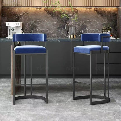 Nordic Style Bar Chair with Backrest