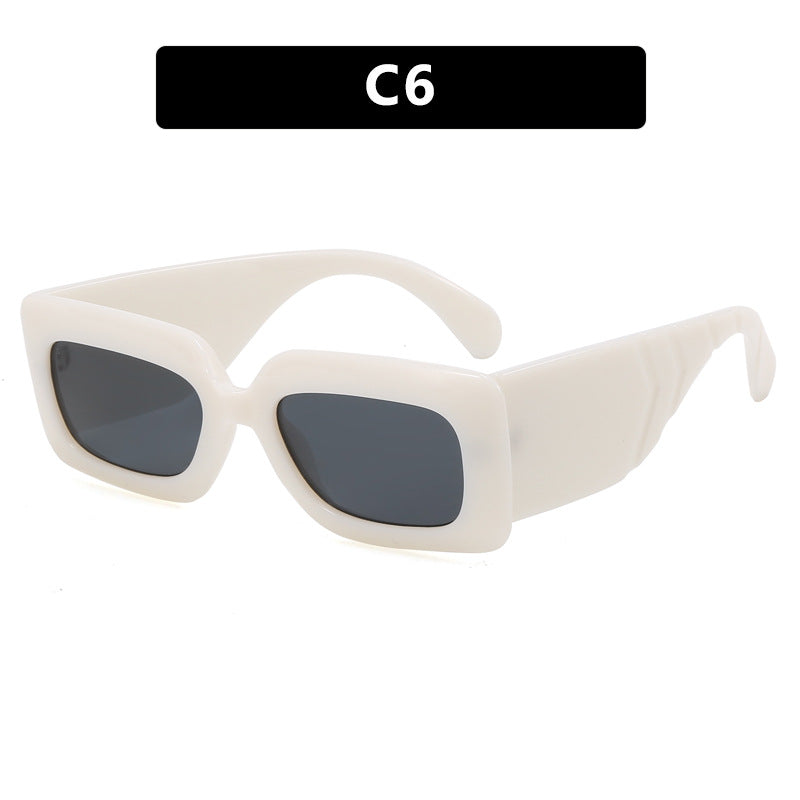 Retro Square Sunglasses with Snake Skin Pattern 2023