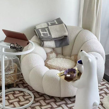 Pumpkin Sofa Chair Lambswool Small Sofa
