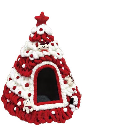 DIY Christmas Tree Pet Nest Knitting Kit
