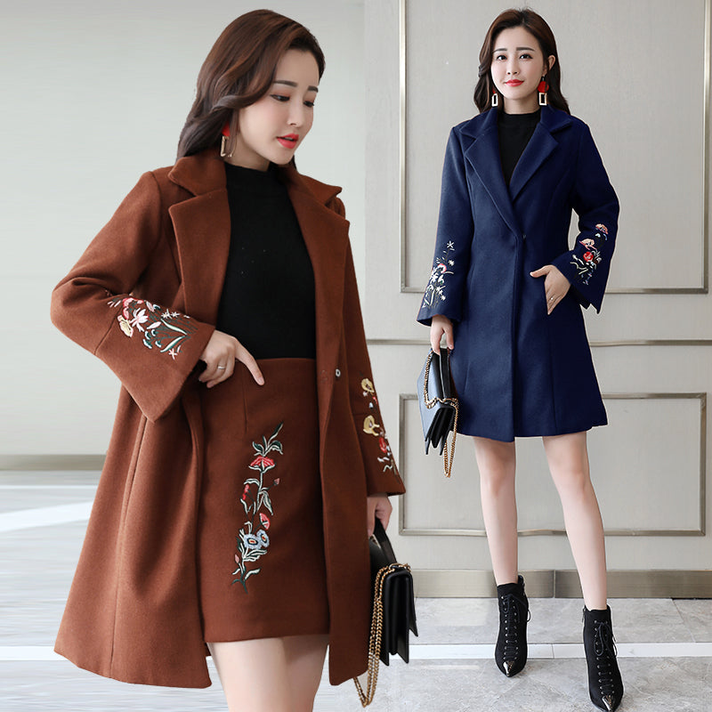 Chic Mid-Length Cardigan Set