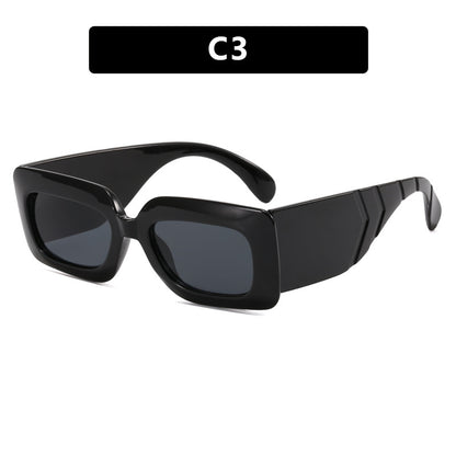 Retro Square Sunglasses with Snake Skin Pattern 2023