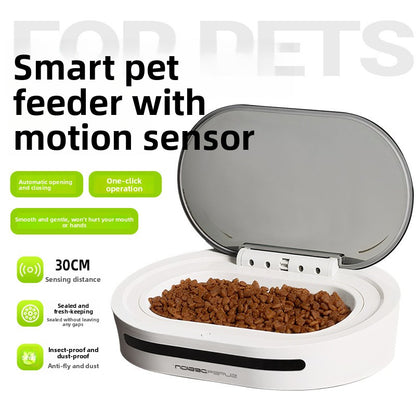 Pet Intelligent Automatic Feeder Cat Food Basin Cat Automatic Induction Cover Opening