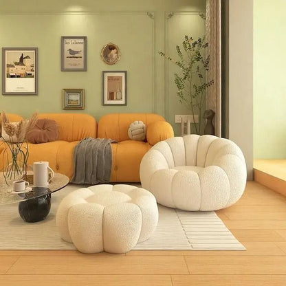 Pumpkin Sofa Chair Lambswool Small Sofa
