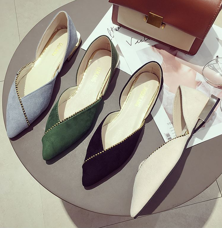 Spitzschuhe, Slipper, flache Schuhe