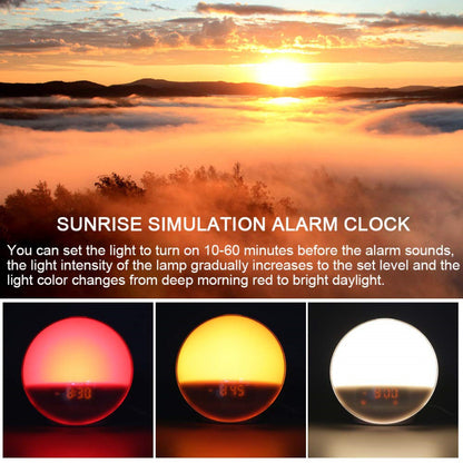 Creative Multifunctional LED Alarm Clock with Sunrise Simulation