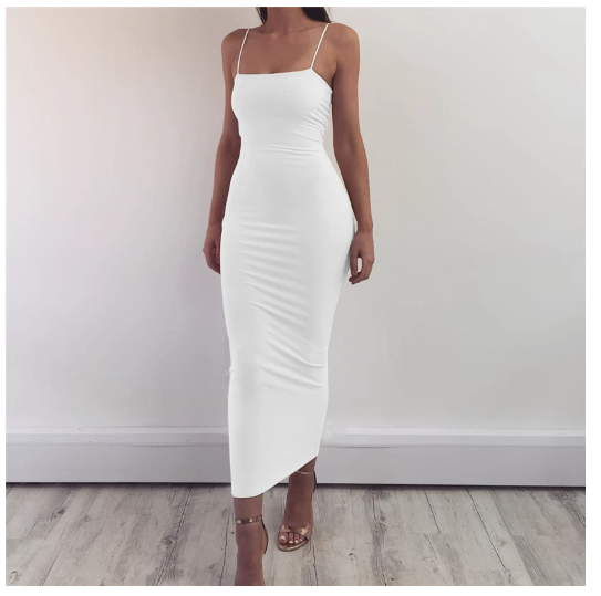 Strap Dress, Nightclub Dress, Milk Silk Bandage Dress