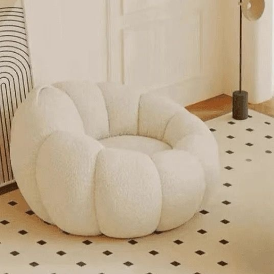 Pumpkin Sofa Chair Lambswool Small Sofa