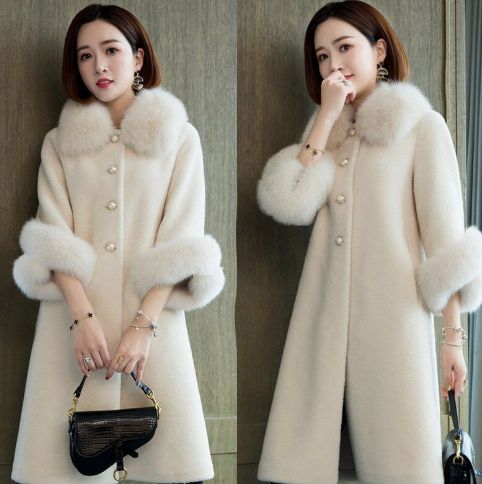 Faux Fur Coat, Sheepskin Overcoat, Wool Jacket