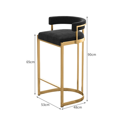 Nordic Style Bar Chair with Backrest