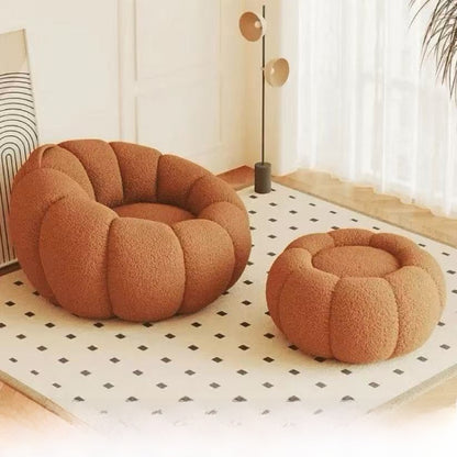 Pumpkin Sofa Chair Lambswool Small Sofa
