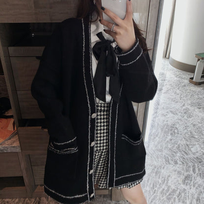 Knit Cardigan in College Style