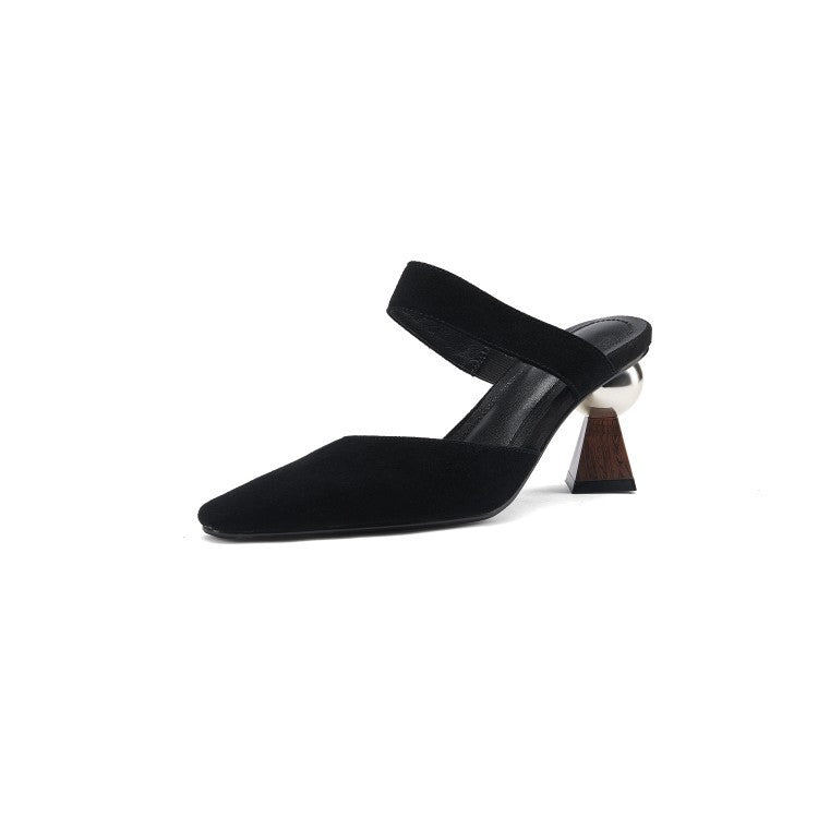 2023 New All-Leather Women's High Heel Shoes
