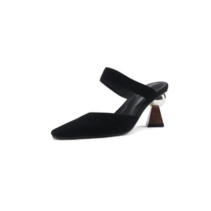 2023 New All-Leather Women's High Heel Shoes