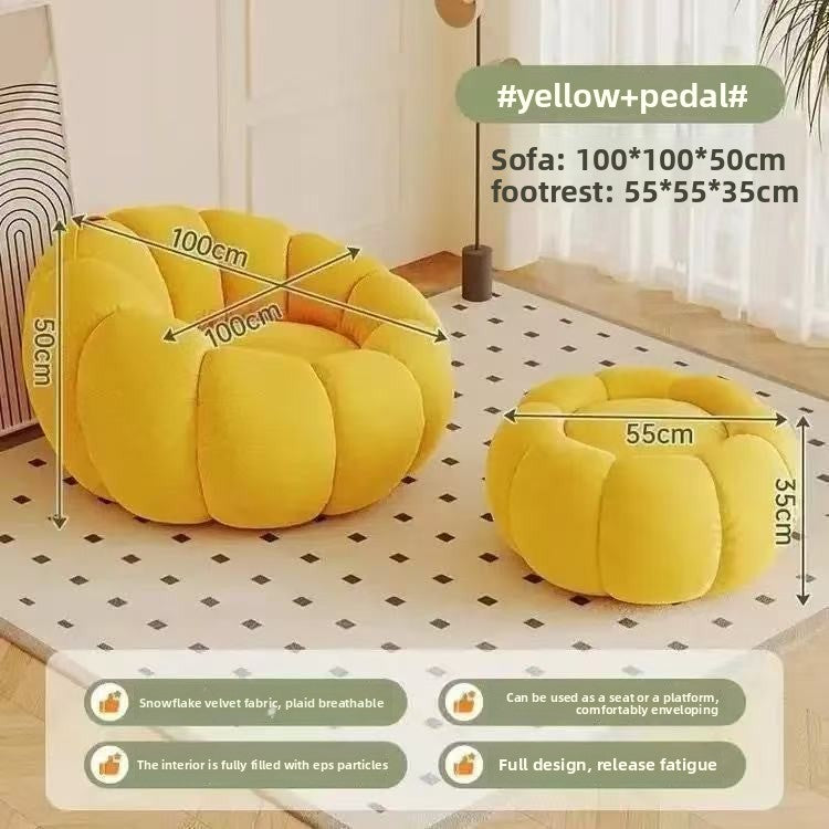 Pumpkin Sofa Chair Lambswool Small Sofa