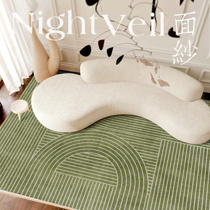 Luxury Short-Pile Faux Cashmere Area Rug for Living Room