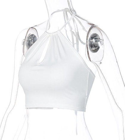 Solid Color Hollow Out Neck Suspenders for Women
