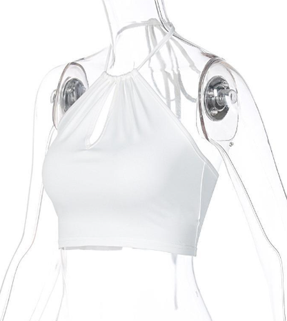 Solid Color Hollow Out Neck Suspenders for Women