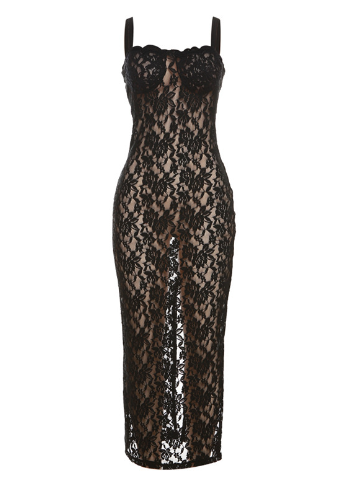 Transparentes Kleid, Spaghettiträgerkleid, Kleid