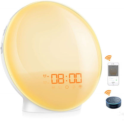 Creative Multifunctional LED Alarm Clock with Sunrise Simulation