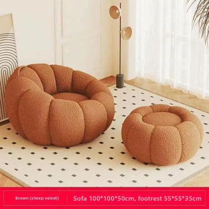 Pumpkin Sofa Chair Lambswool Small Sofa