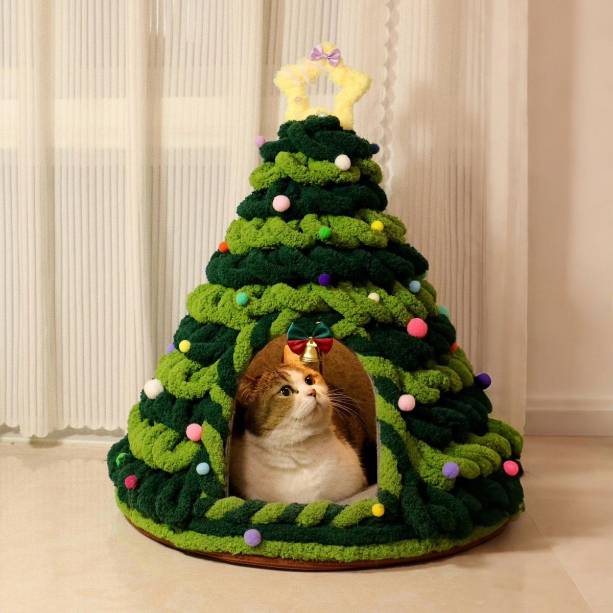DIY Christmas Tree Pet Nest Knitting Kit