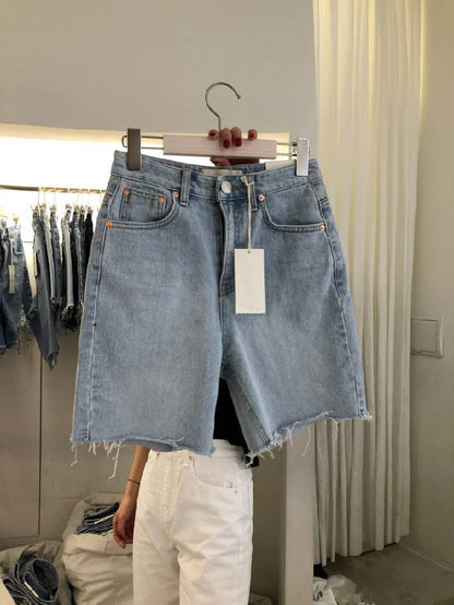 Lockere lässige Damen-Five-Point-Denim-Shorts