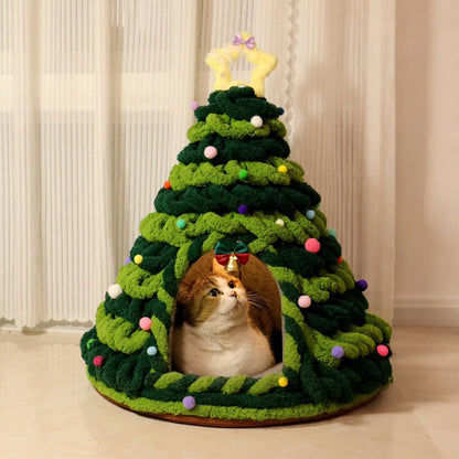 DIY Christmas Tree Pet Nest Knitting Kit