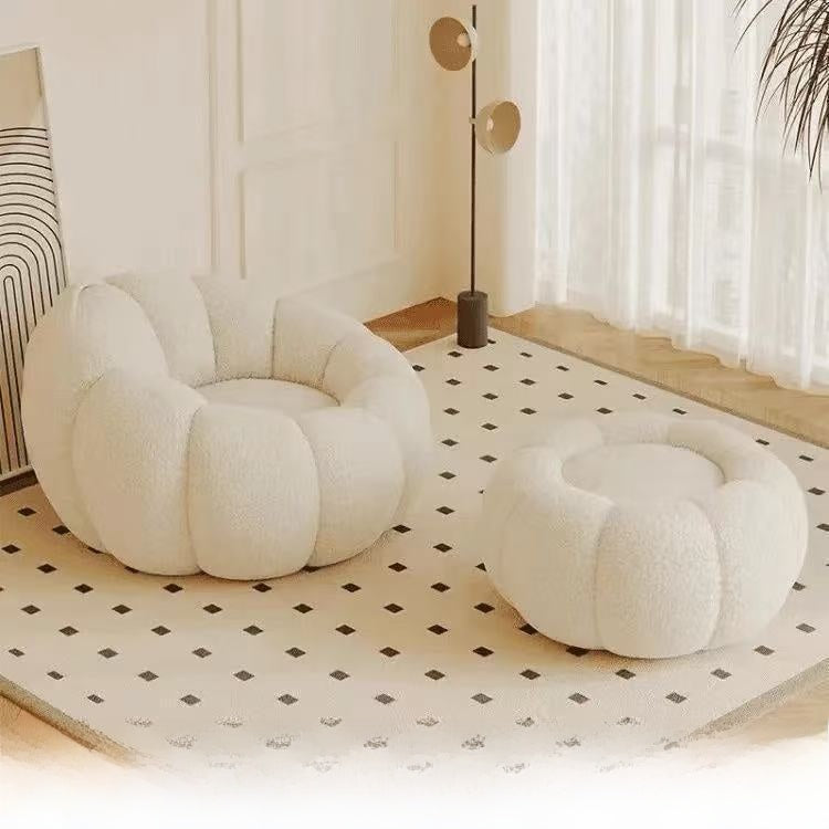 Pumpkin Sofa Chair Lambswool Small Sofa