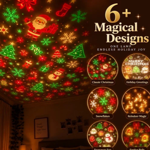 Portable Christmas Projection Lamp for Home Decoration